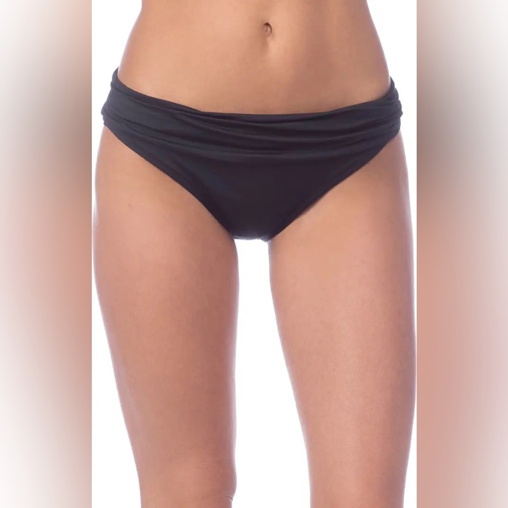 LA BLANCA Island Hipster Bikini Bottom in Black